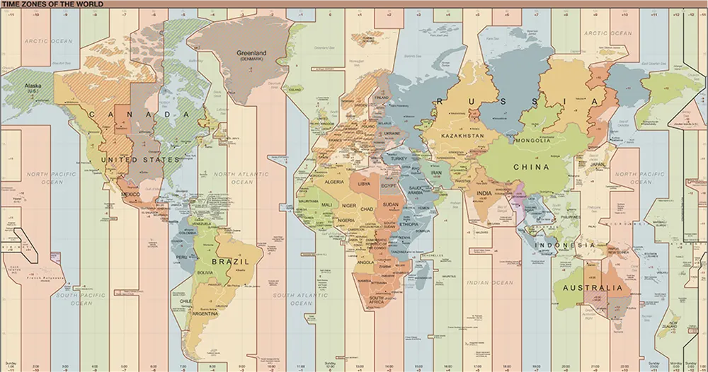 Tijdzones van de wereld Tijdzones van de wereld